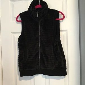 Fur black vest
